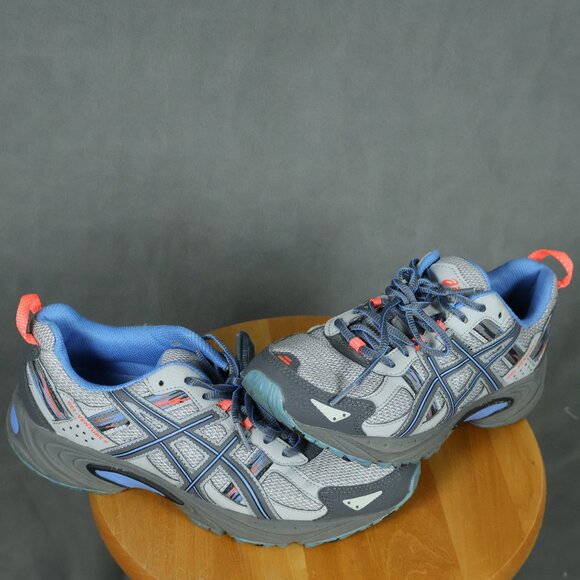 Asics Womens Gel Venture 5 Trail Running Shoes Size 10 Gray Blue T5N8N - Picture 1 of 14
